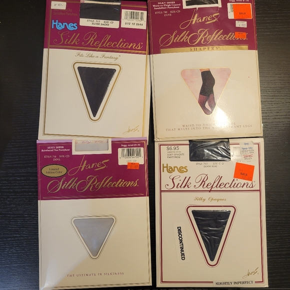 NWT 7-Pack Vintage Hanes Silk Reflections Pantyhose Assorted Colors Size CD - Picture 2 of 6